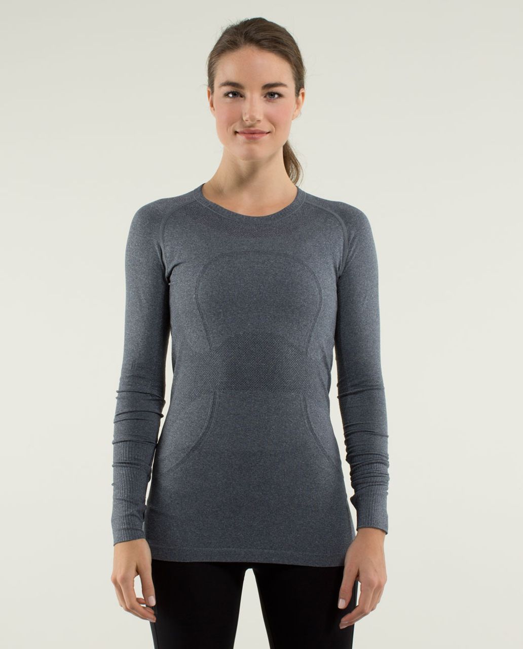 Lululemon Run: Swiftly Tech Long Sleeve Crew - Tonka Stripe Heathered Rust  Berry Rust Berry - lulu fanatics