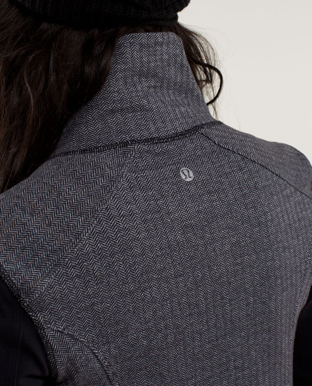 Lululemon Nice Asana Jacket *Herringbone - Heathered Slate / Black / Black