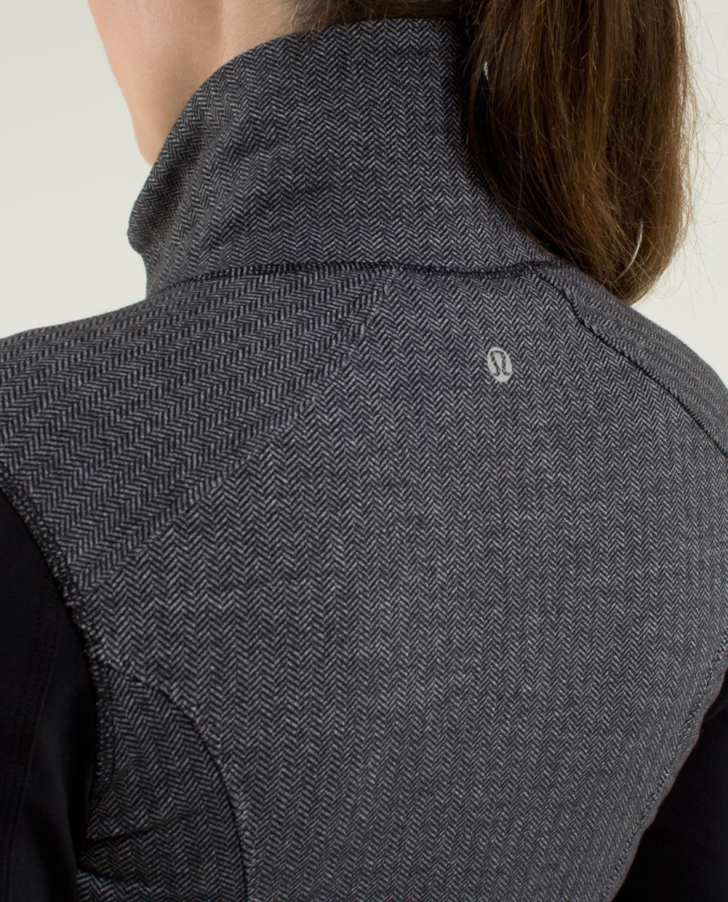 Lululemon Nice Asana Jacket *Herringbone - Heathered Slate / Black / Black