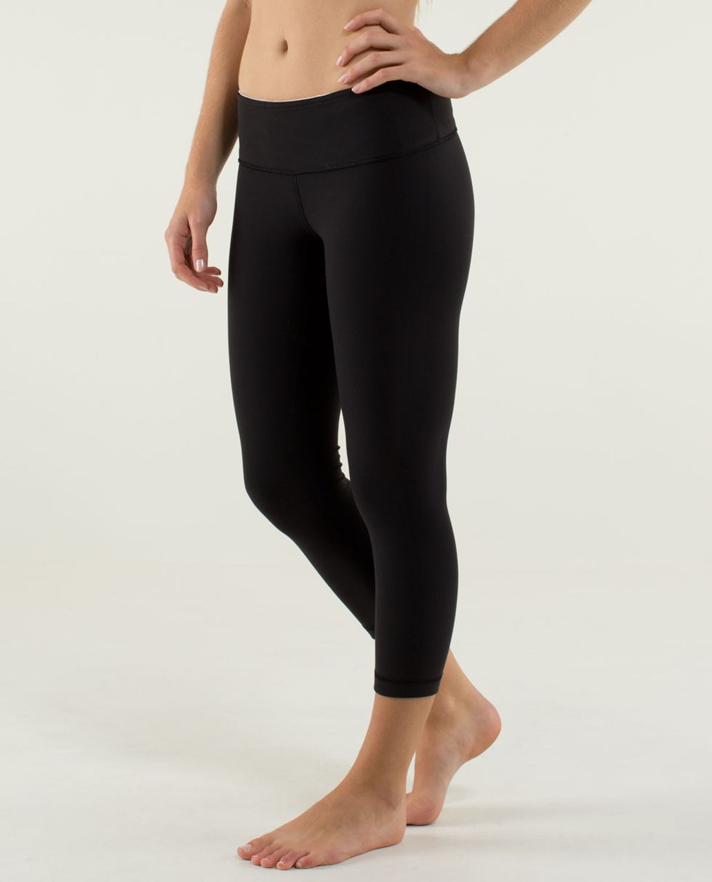 Lululemon Wunder Under Crop - Black / Quilt 15 Fall 2013