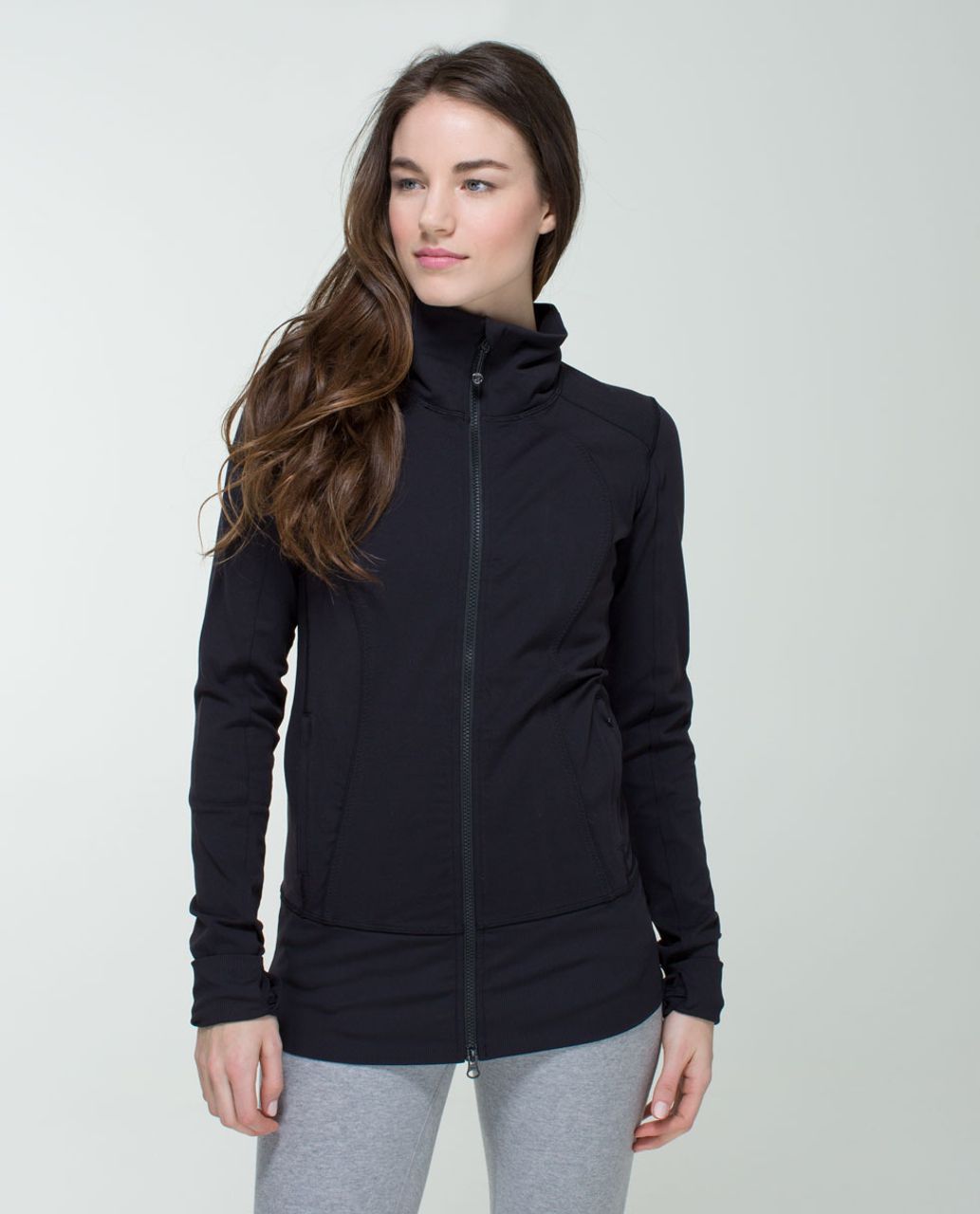 Lululemon Nice Asana Jacket *Brushed - Black - lulu fanatics