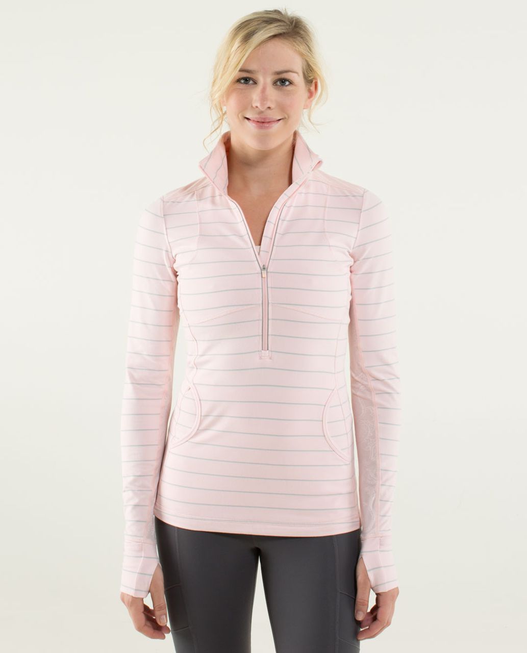 Lululemon Star Runner Pullover - Slalom Stripe Pretty Pink / Pretty Pink