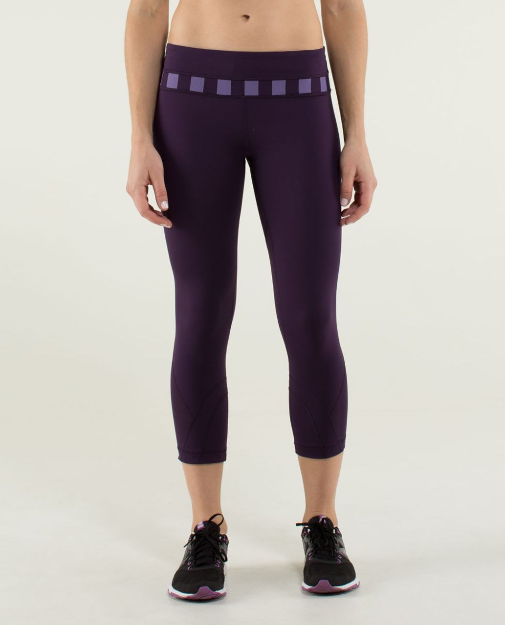 Lululemon Run:  Inspire Crop II - Deep Zinfandel / Micro Macro Stripe Deep Zinfandel