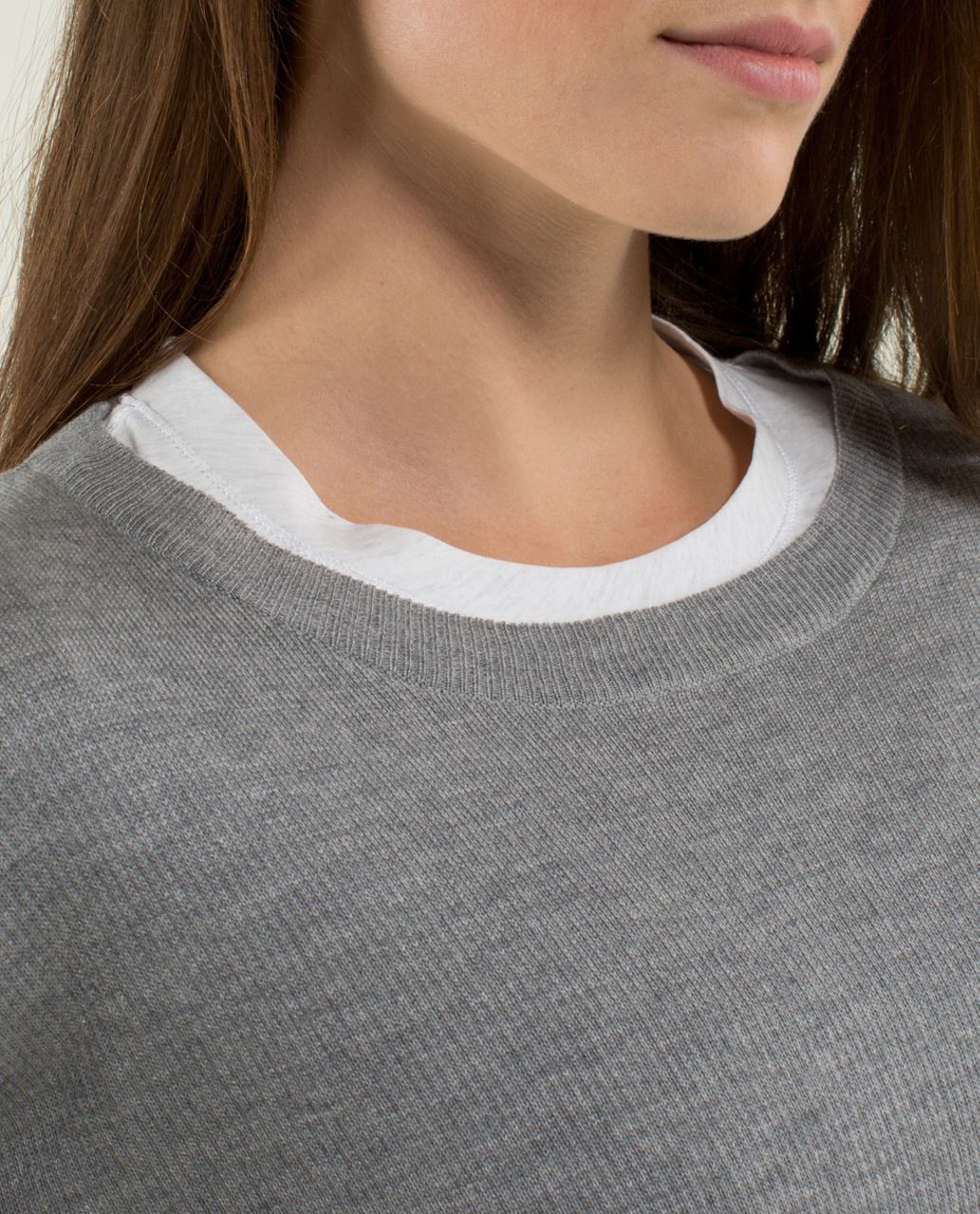 Lululemon Pure Balance Sweater - Heathered Medium Grey / Heathered Medium Grey / White