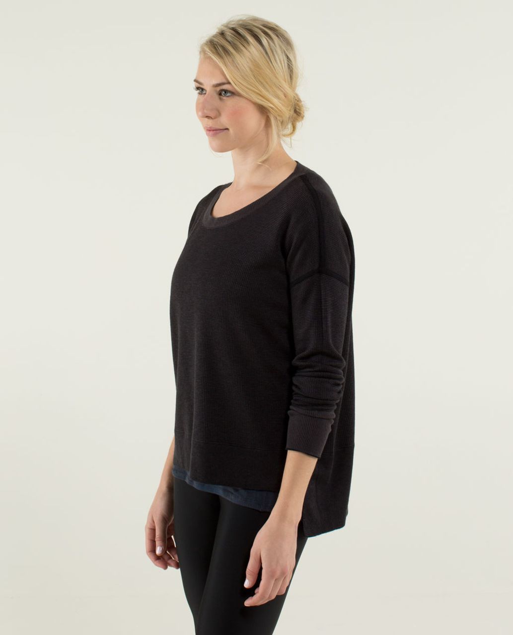 Lululemon Pure Balance Sweater - Black / Black / Soot Light