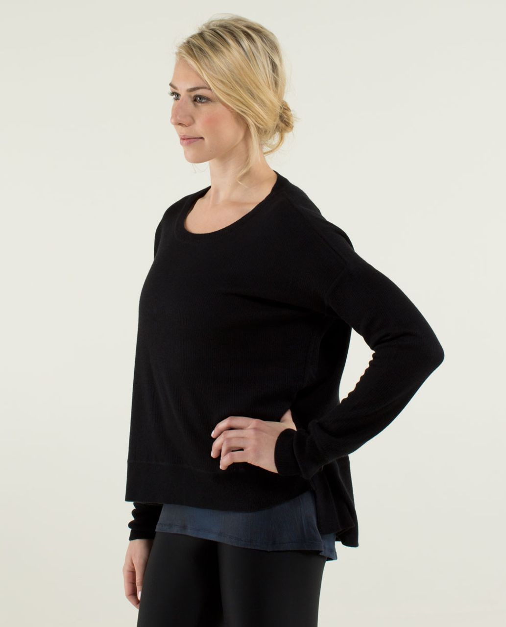 Lululemon Pure Balance Sweater - Black / Black / Soot Light