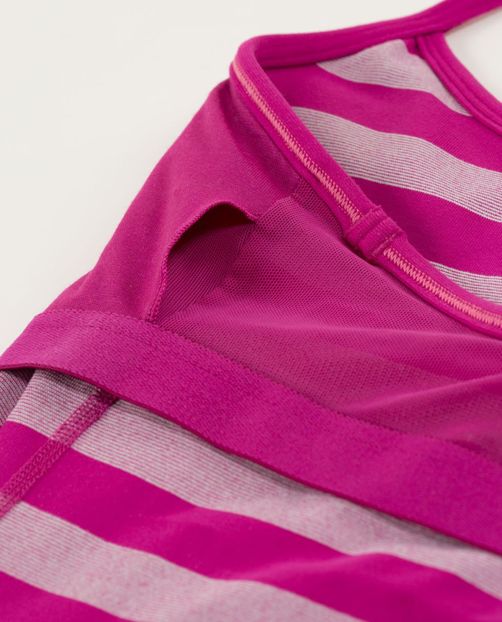 Lululemon Power Y Tank *Luon - Micro Macro Stripe Raspberry / Raspberry