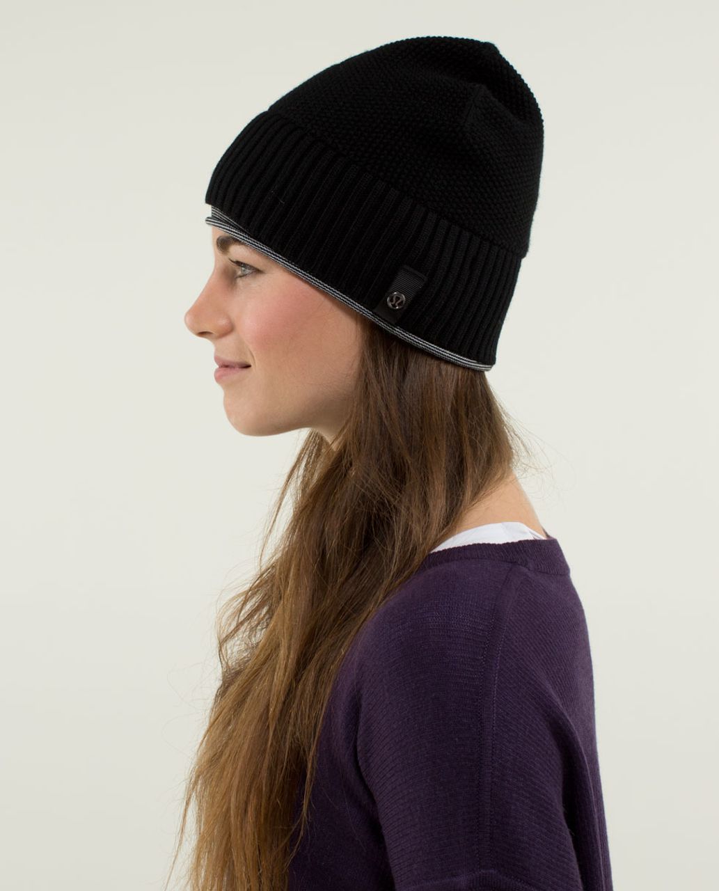 Lululemon Knit Happens Toque - Black / Heathered Light Grey