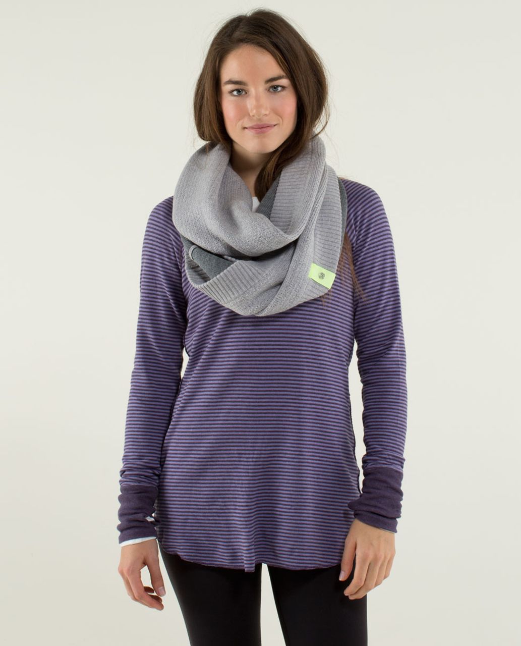 Lululemon Knit Happens Scarf - Heathered Light Grey / Heathered Medium Grey