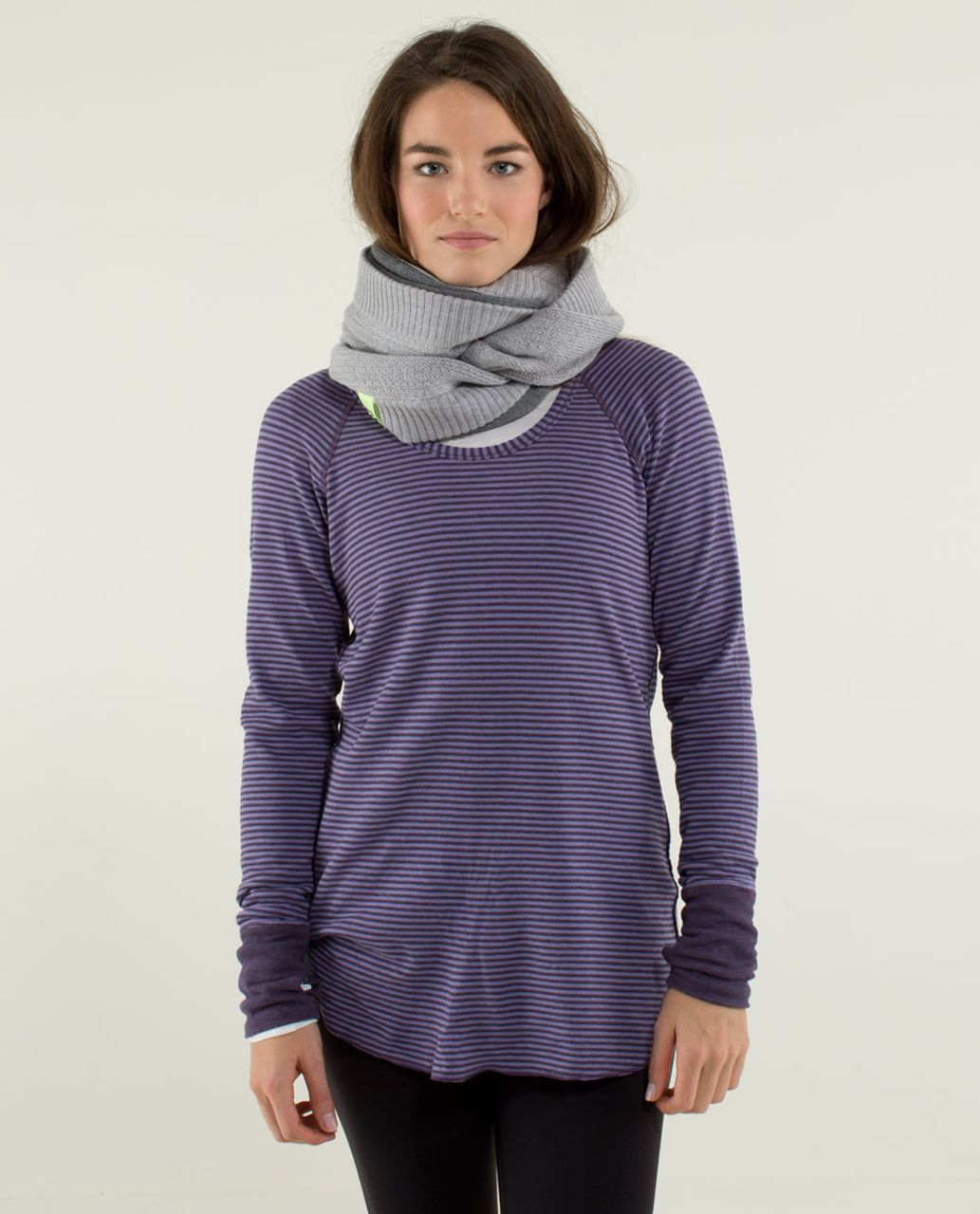 Lululemon Knit Happens Scarf - Heathered Light Grey / Heathered Medium Grey