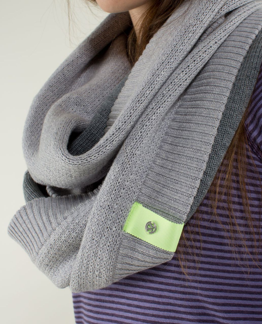 Lululemon Knit Happens Scarf - Heathered Light Grey / Heathered Medium Grey
