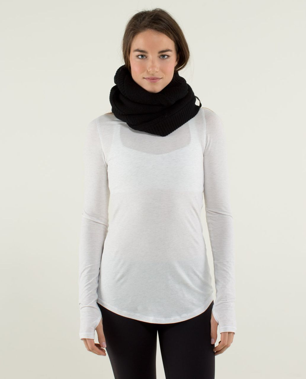 Lululemon Knit Happens Scarf - Black /  Black