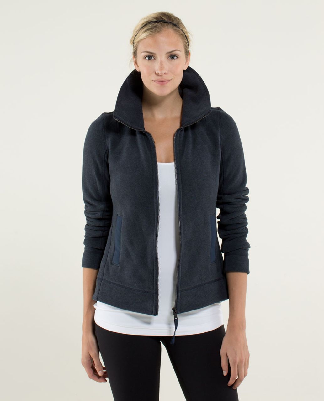 Lululemon En Route Jacket - Heathered Inkwell / Black / Inkwell ...