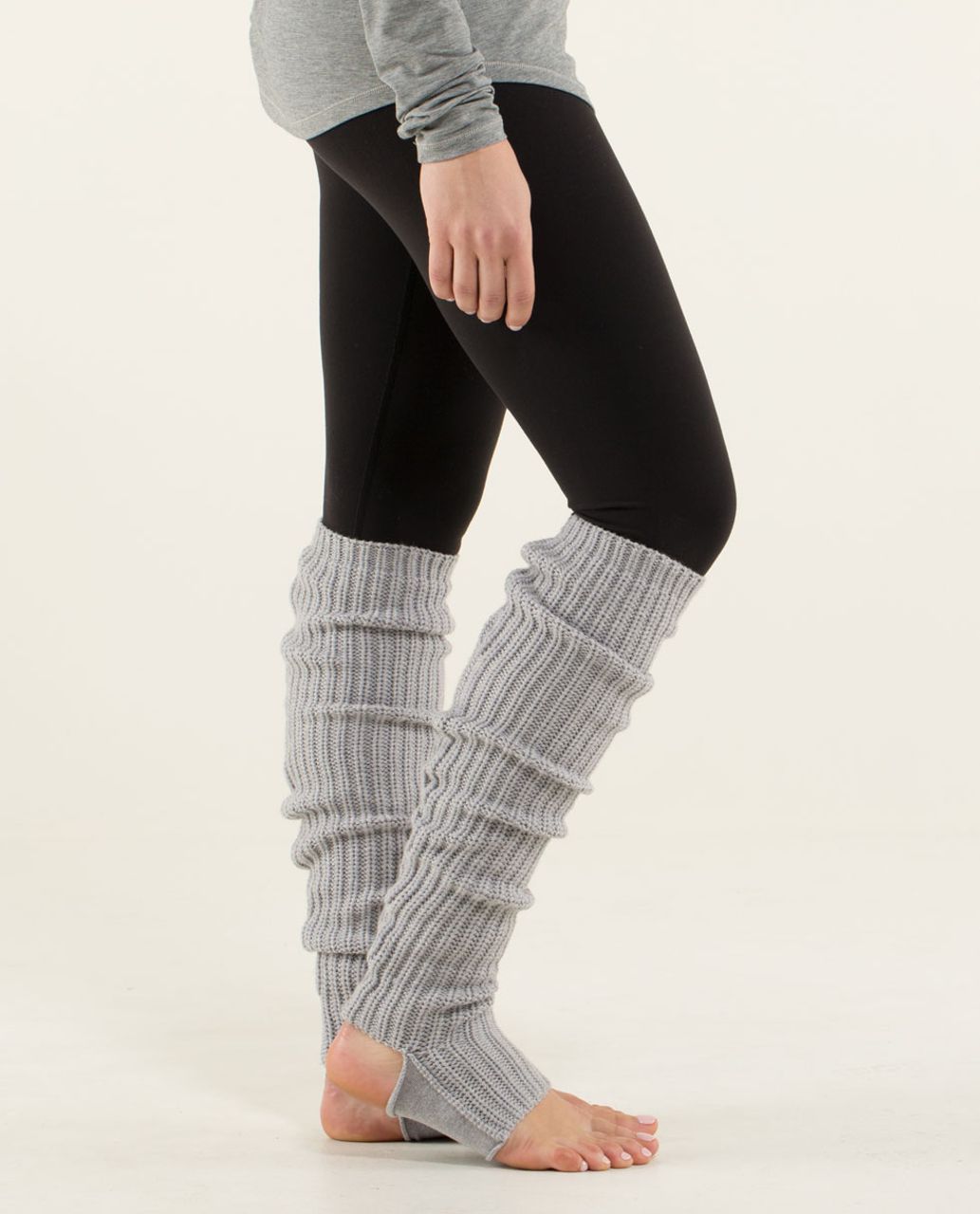 Lululemon Knit Happens Leg Warmers - Heathered Light Grey