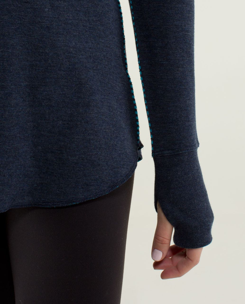 Lululemon Open Your Heart Long Sleeve - Heathered Ink / Classic Stripe ...