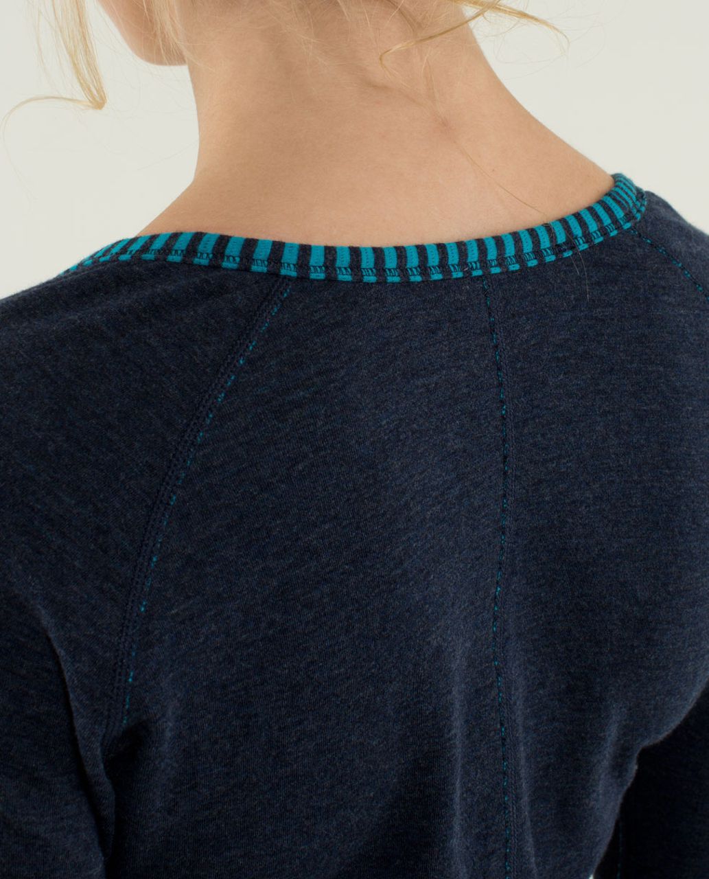 Lululemon Open Your Heart Long Sleeve - Heathered Ink / Classic Stripe Heathered Inkwell Surge / Heathered Inkwell