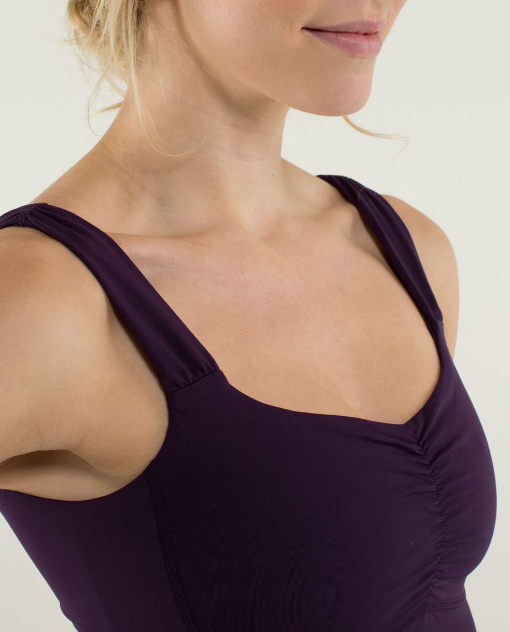 Ruched Built-In Bra Tank