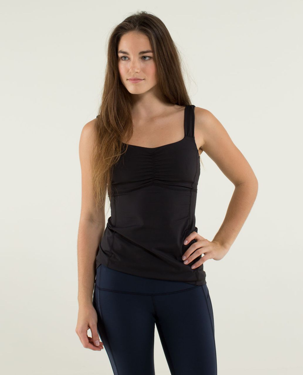 Ruched Built-In Bra Tank