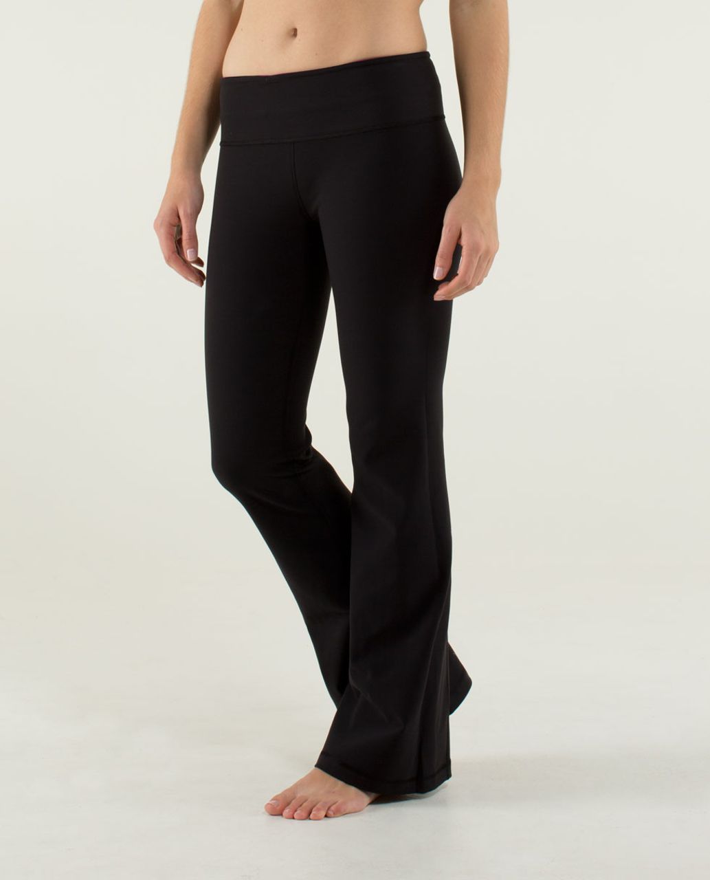 Lululemon Groove Pant (Regular) *Full-On Luon - Black / Raspberry / Micro Macro Stripe Raspberry