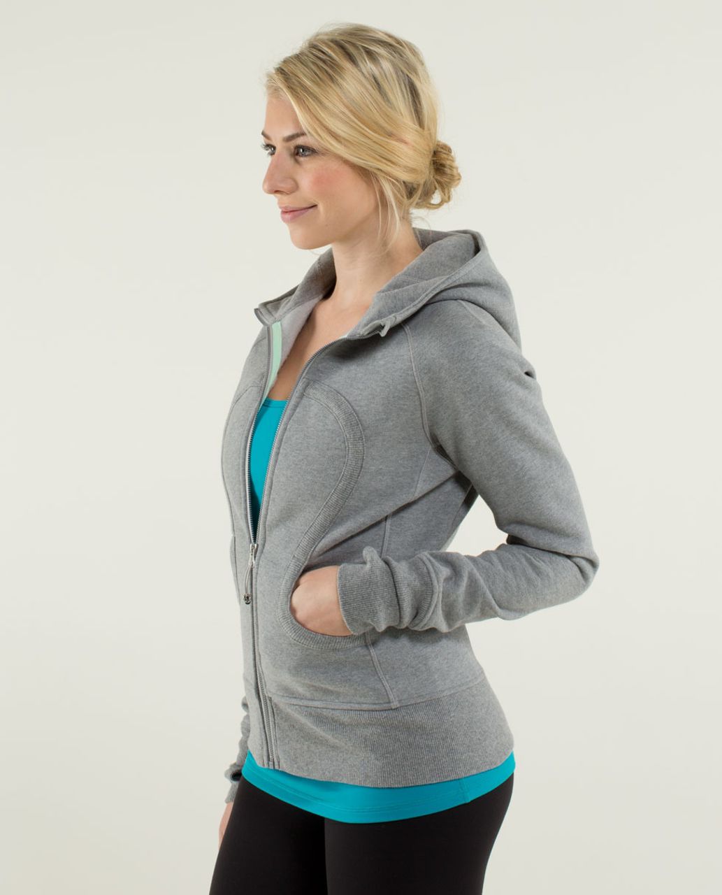 Lululemon commuter denim grey scuba hoodie - Agent Athletica