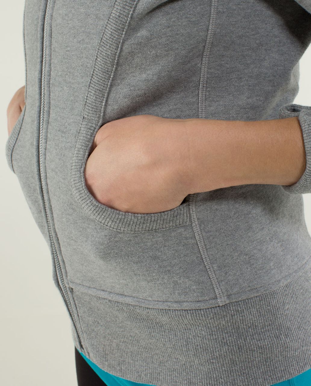 Lululemon Scuba Hoodie *Stretch (Lined Hood) - Heathered Medium Grey / Silver Spoon / Heathered Medium Grey