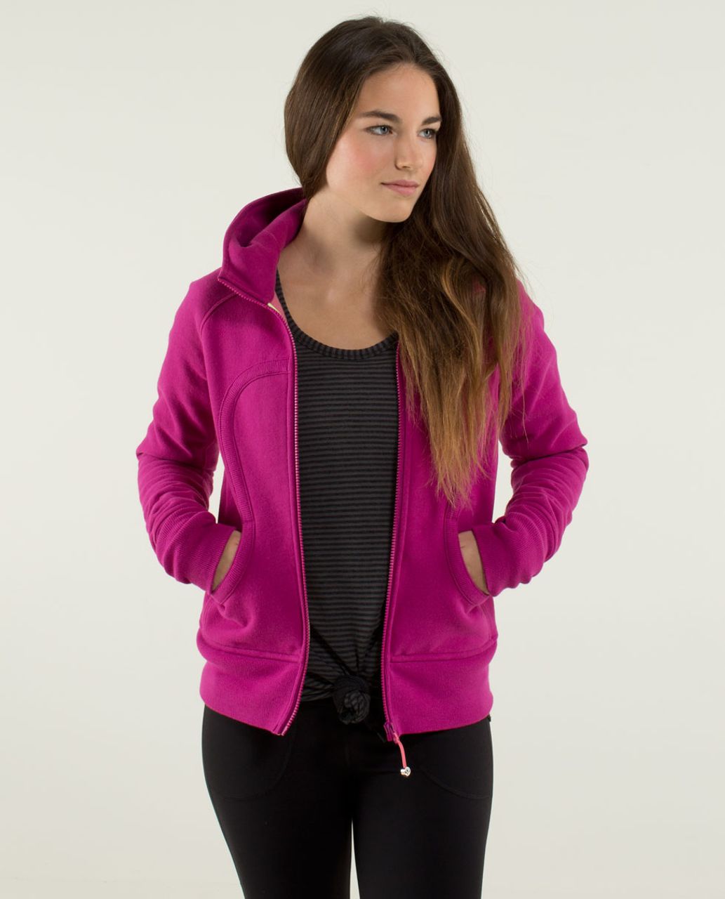 LULULEMON Scuba Oversized Funnel Neck Half-Zip XS/S Ripened Raspberry