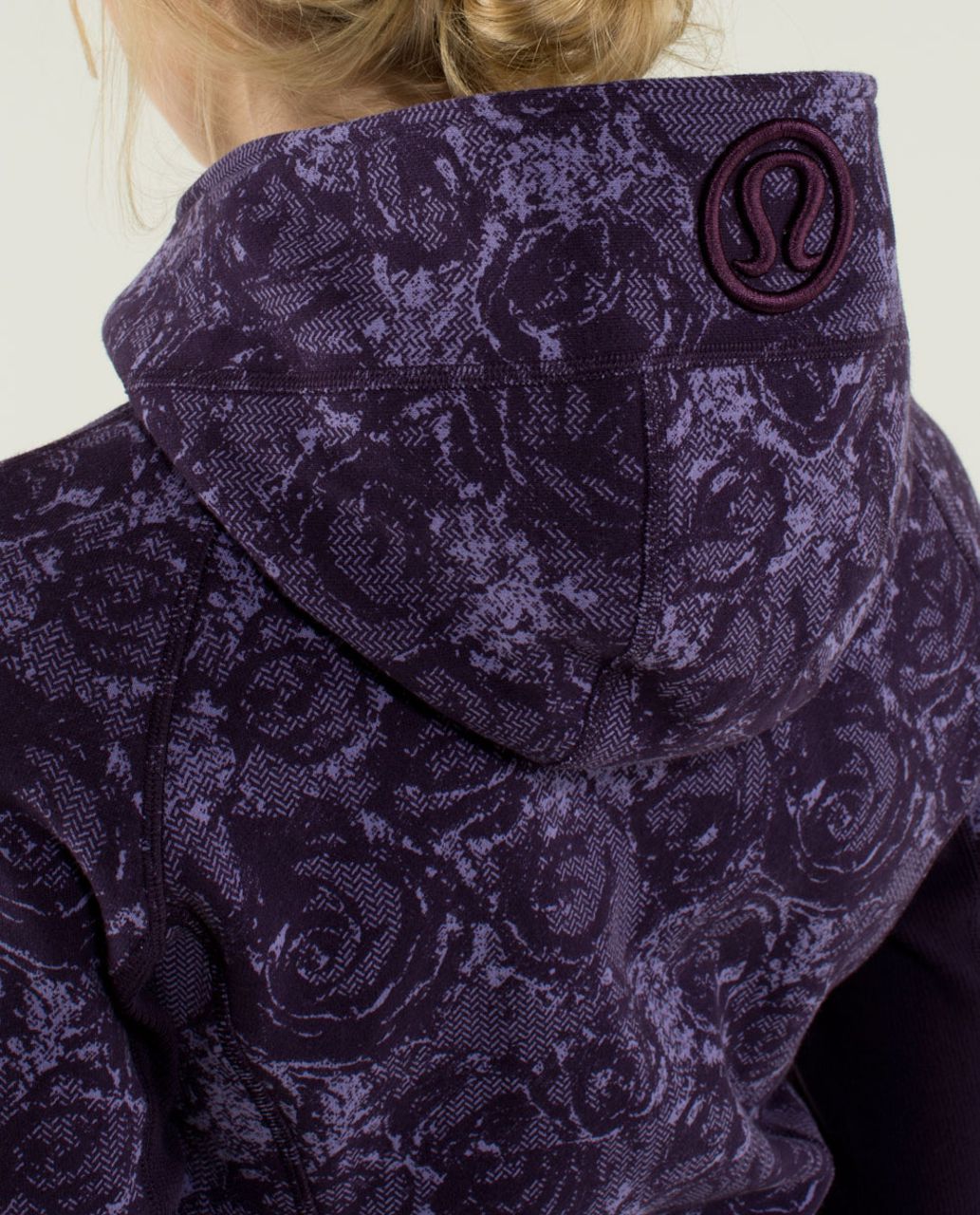 Lululemon Scuba Hoodie *Stretch (Lined Hood) - Rose Herringbone Printed Deep Zinfandel / Deep Zinfandel / Deep Zinfandel