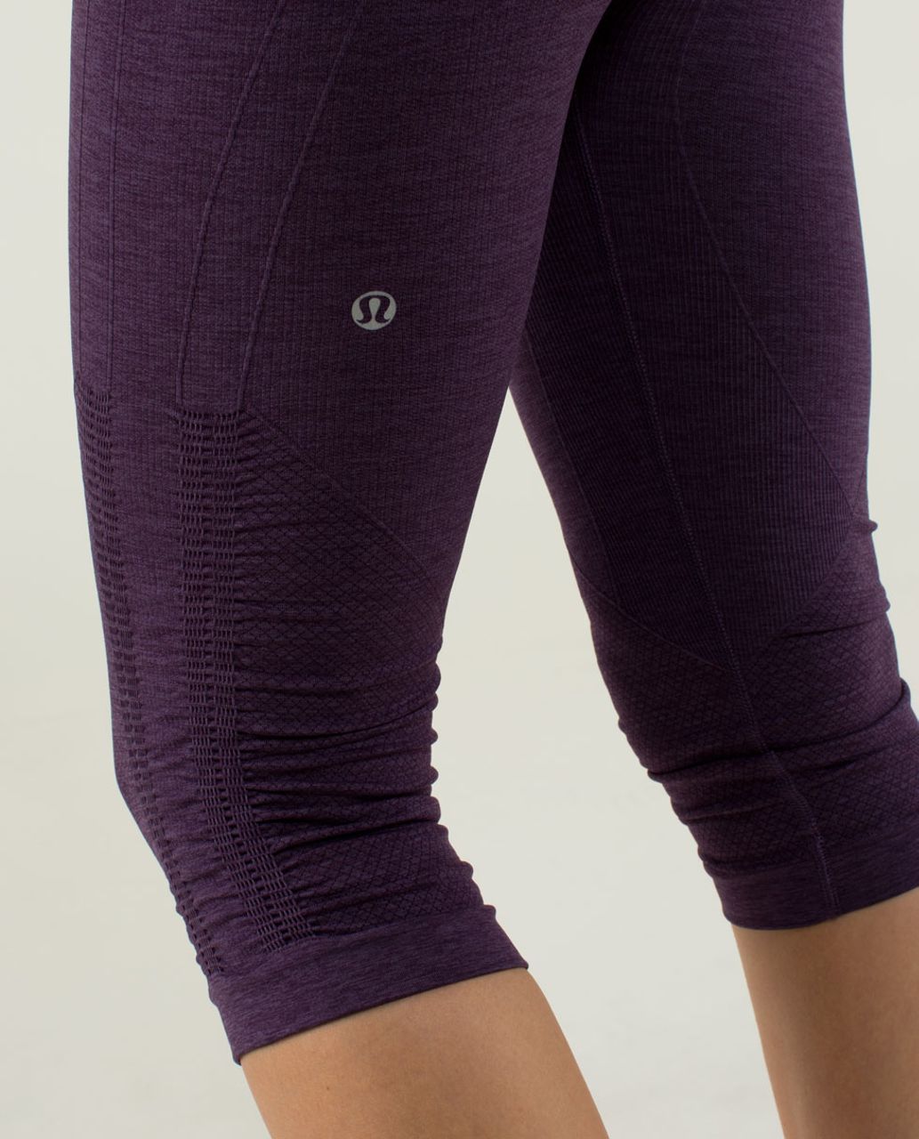 Lululemon In The Flow Crop II - Heathered Deep Zinfandel - lulu