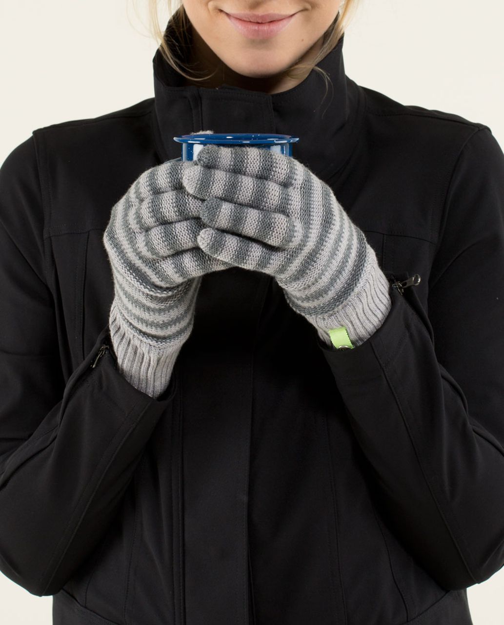 Lululemon Knit Happens Gloves - Heathered Light Grey / Heathered Medium Grey