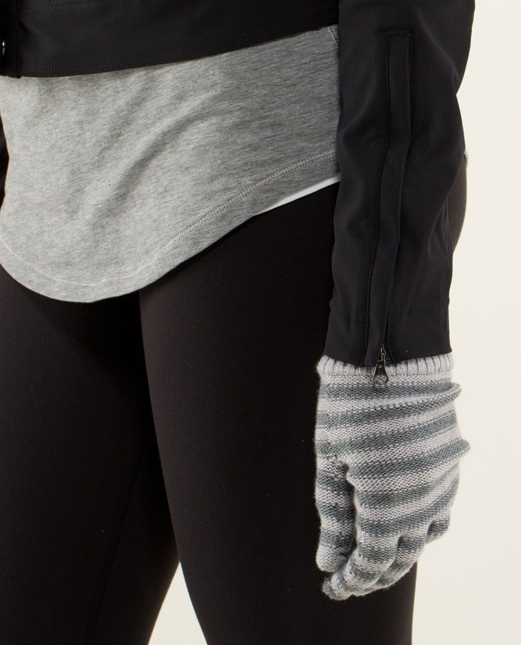 Lululemon Knit Happens Gloves - Heathered Light Grey / Heathered Medium Grey