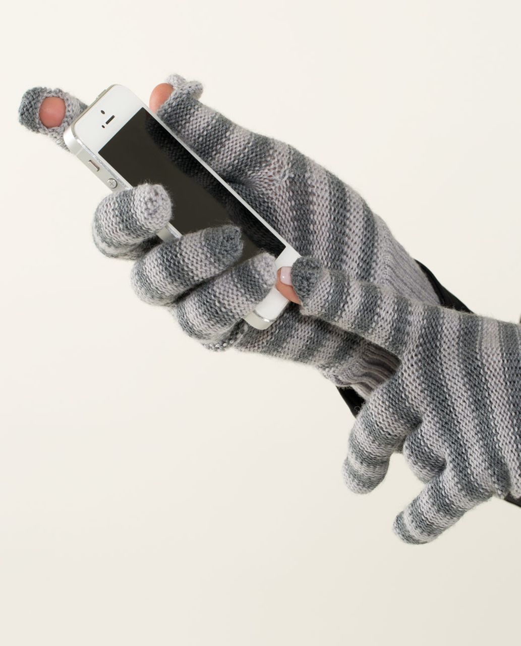 Lululemon Knit Happens Gloves - Heathered Light Grey / Heathered Medium Grey