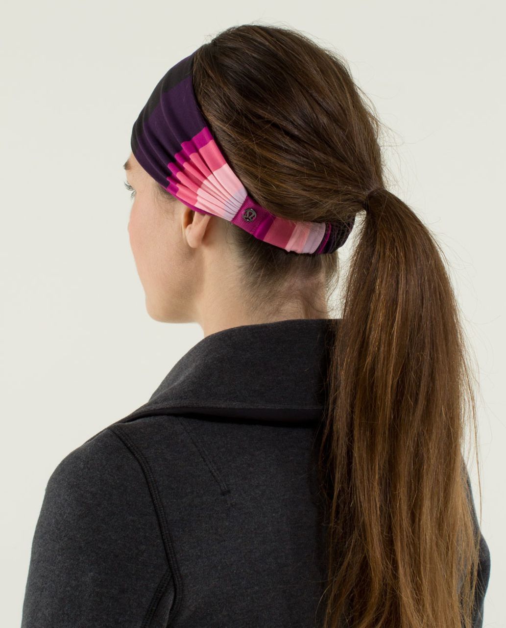 Lululemon Bang Buster Headband *Reversible - Assorted Stripe Bleached Coral