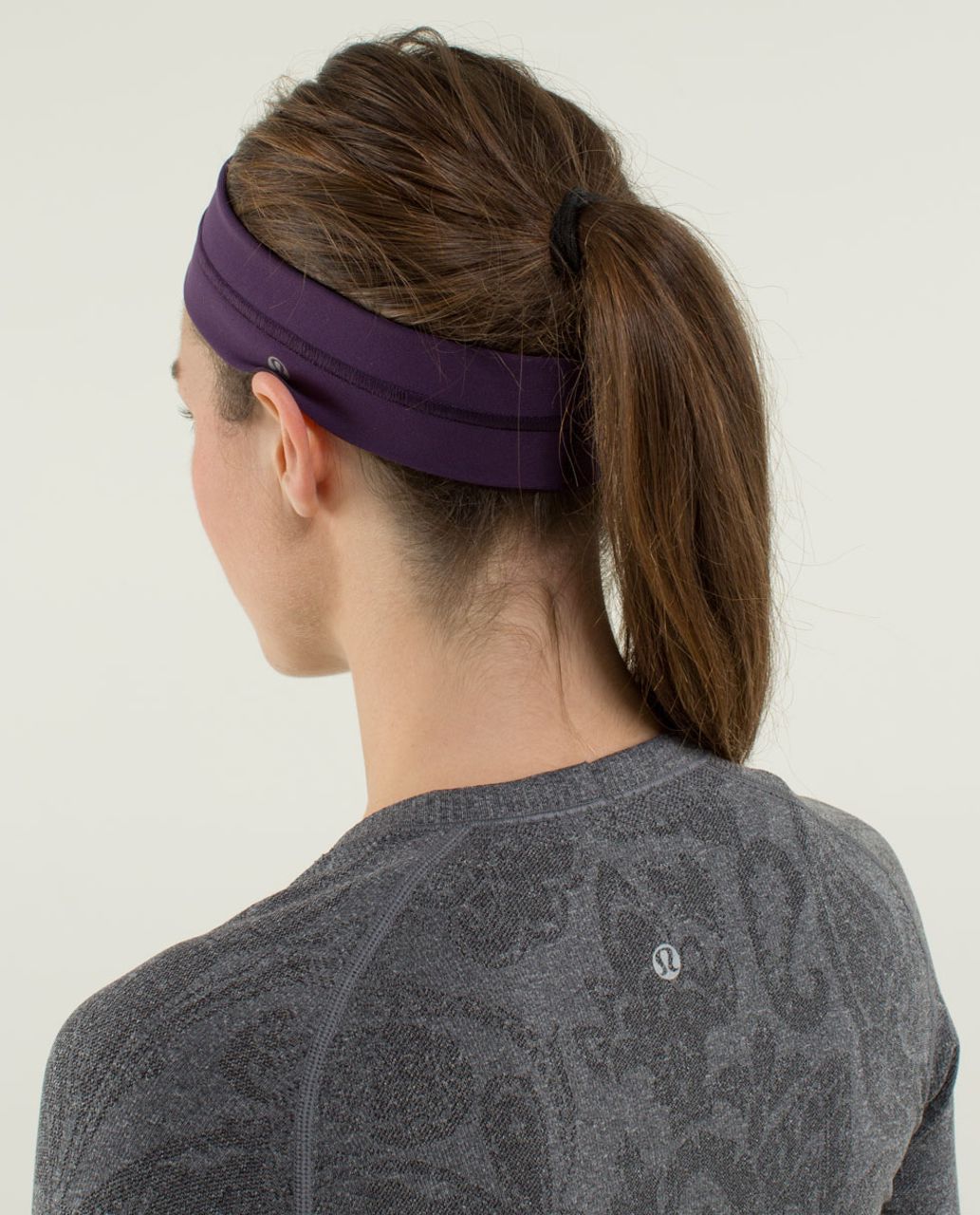 Lululemon Fly Away Tamer Headband - Deep Zinfandel / Winter Orchid