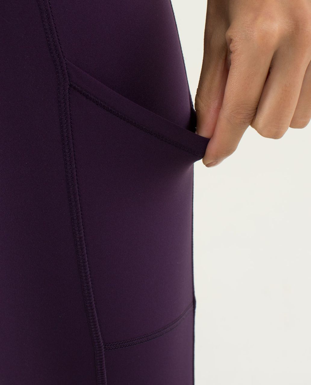 Lululemon Speed Tight *Brushed Interlock - Deep Zinfandel / Micro Macro Stripe Deep Zinfandel