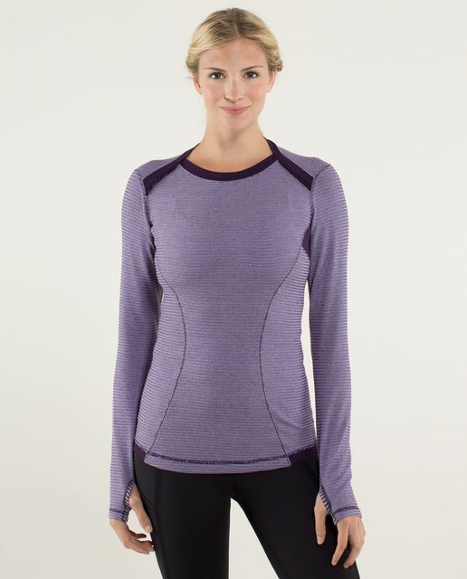 Lululemon Base Runner Long Sleeve - Heathered White / White - lulu fanatics