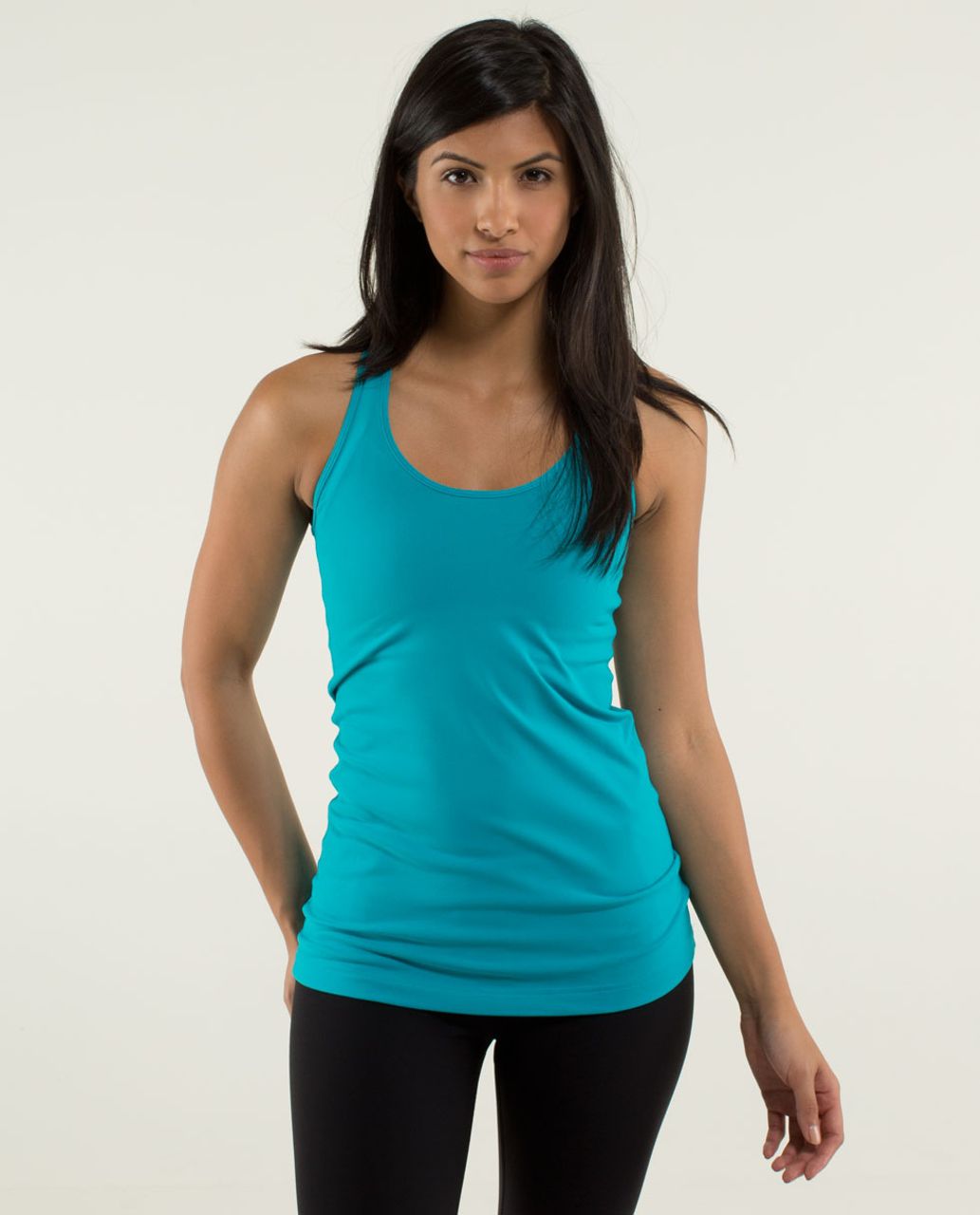 Lululemon Cool Racerback Shorter Length *Nulu - Blue Linen - lulu fanatics