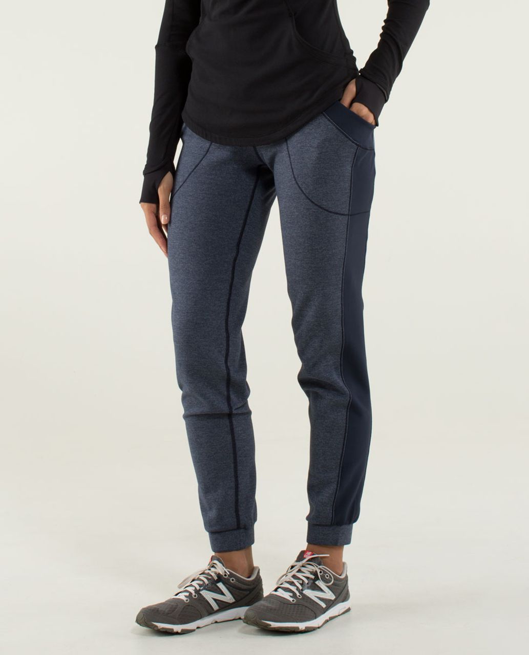 Lululemon Base Runner Pant - Wee Stripe Inkwell Heathered Inkwell / Inkwell / Inkwell