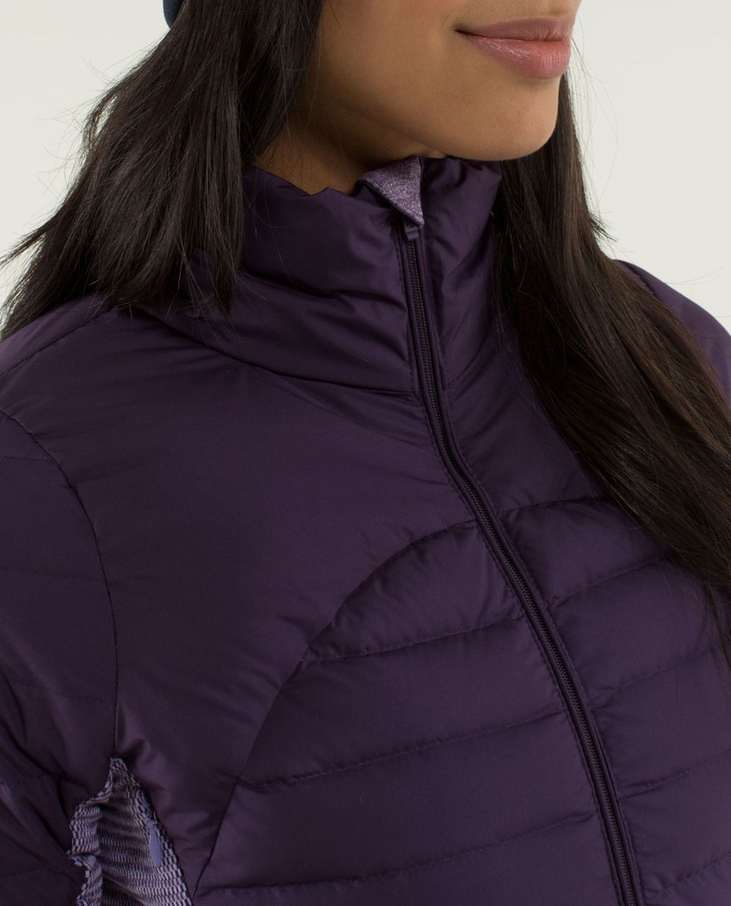 Lululemon Fluff Off FO Pullover Jacket Deep Zinfandel Purple Mini Check  Pique 8