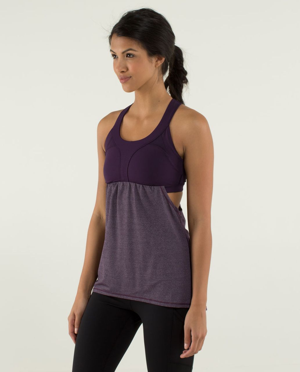 Lululemon 2-In-Run Tank - Heathered Deep Zinfandel / Deep Zinfandel