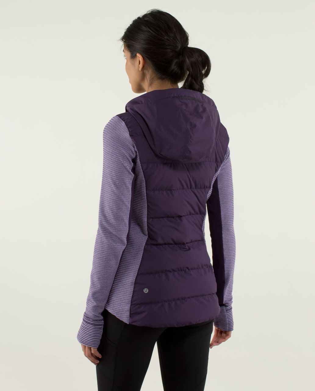 Lululemon Fluff Off FO Pullover Jacket Deep Zinfandel Purple Mini Check  Pique 8