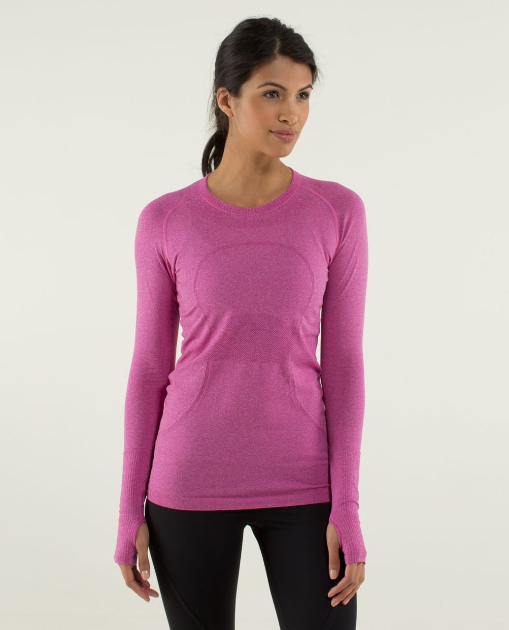 Lululemon Run:  Swiftly Tech Long Sleeve - Heathered Raspberry