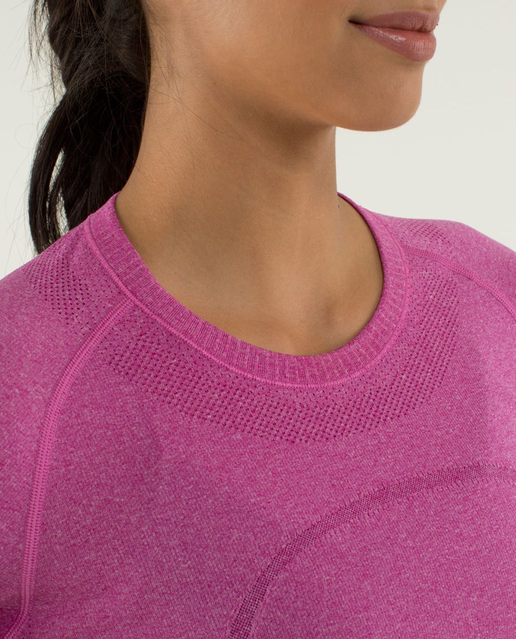 Lululemon Run:  Swiftly Tech Long Sleeve - Heathered Raspberry