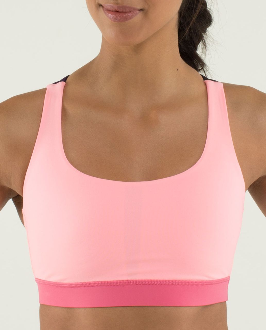 Lululemon Energy Bra - Bleached Coral / Guava Lava / Assorted Stripe Bleached Coral