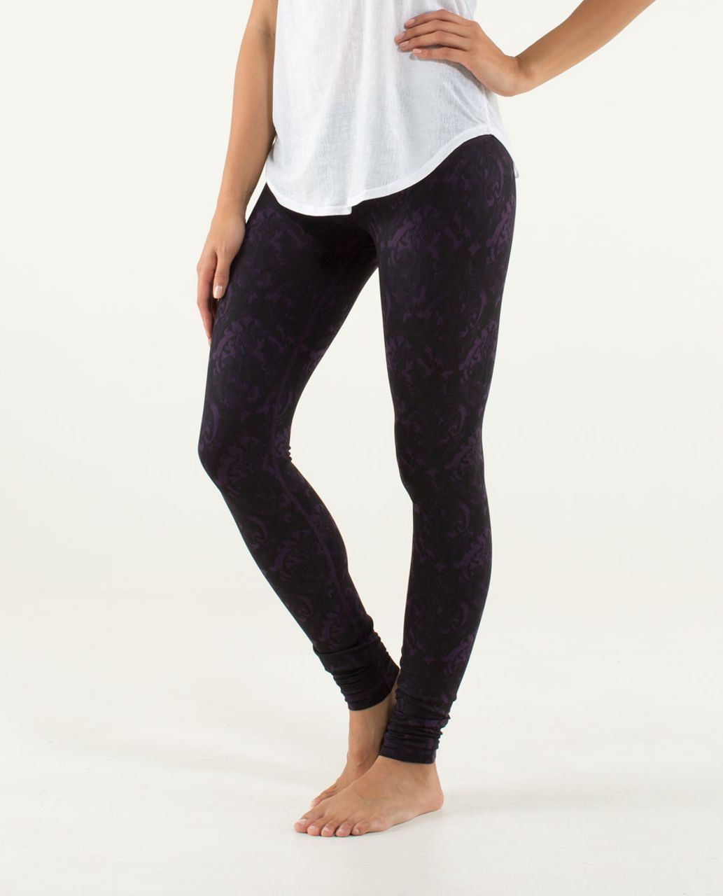 Lululemon Wunder Under Pant - Beautiful Baroque Deep Zinfandel / Deep Zinfandel