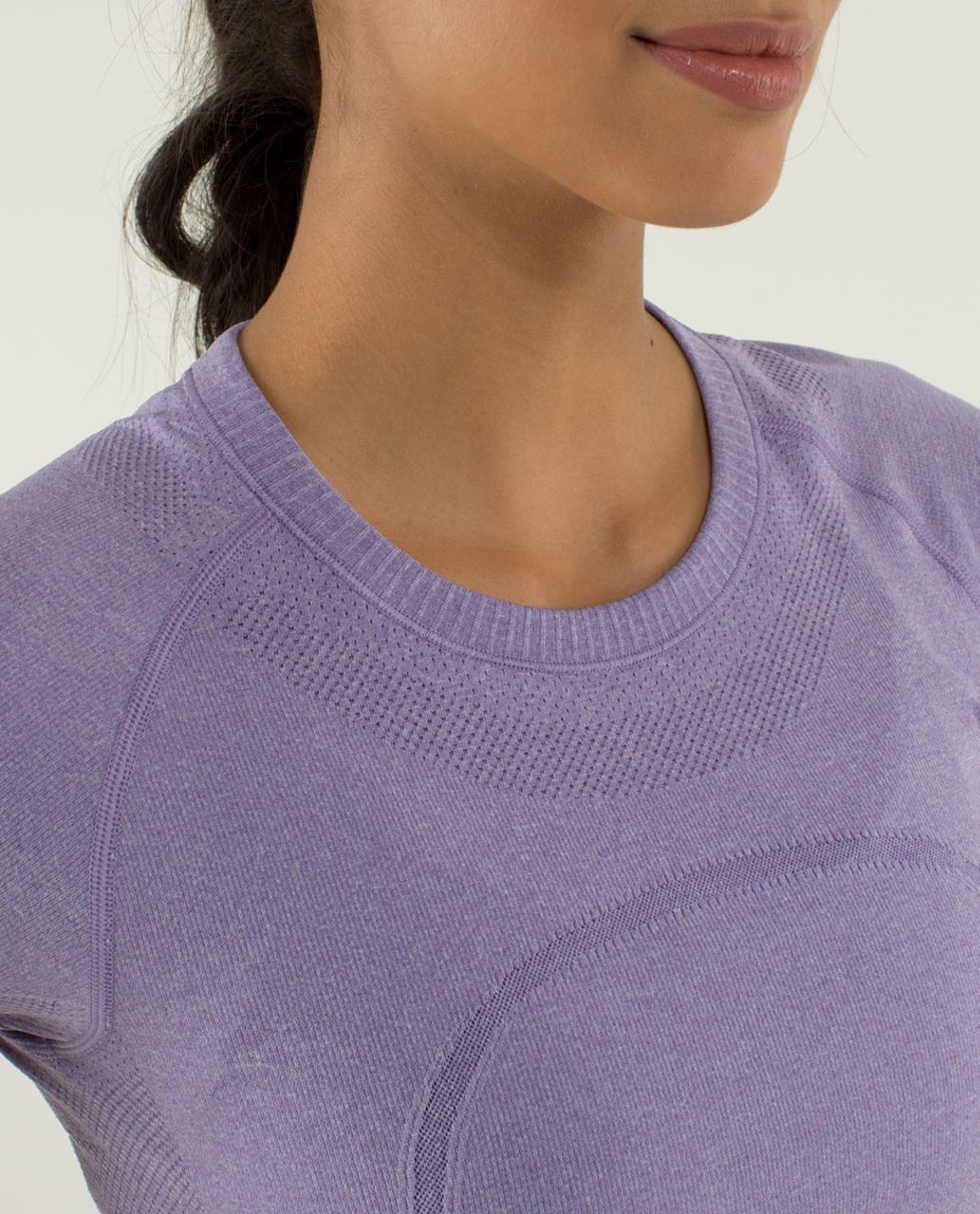 Lululemon Run:  Swiftly Tech Short Sleeve - Heathered Winter Orchid