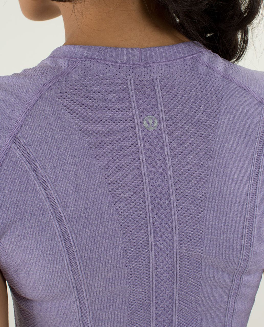 Lululemon Run:  Swiftly Tech Short Sleeve - Heathered Winter Orchid