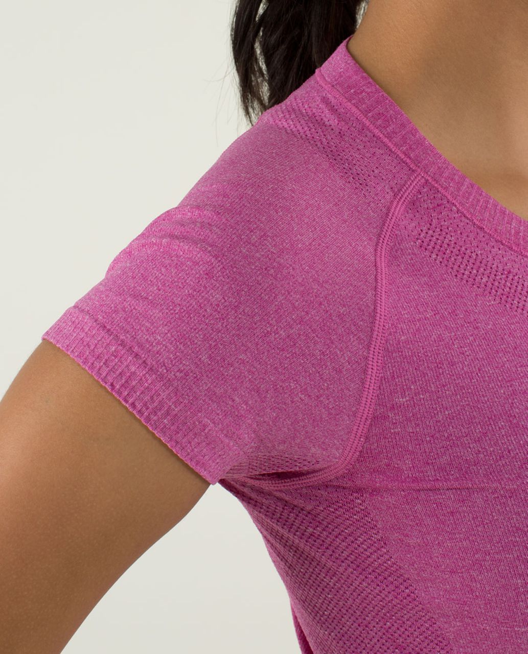 Lululemon Run:  Swiftly Tech Short Sleeve - Heathered Raspberry