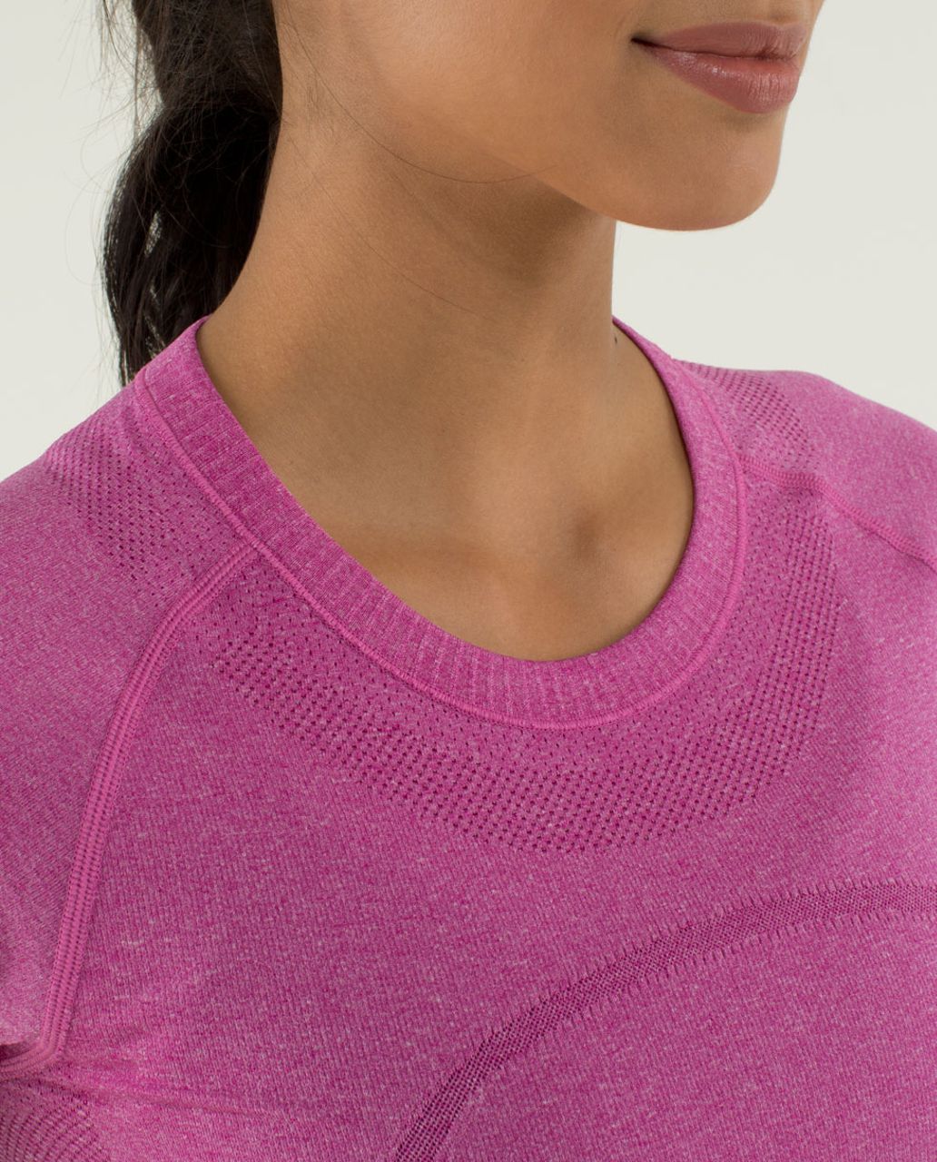 Lululemon Run:  Swiftly Tech Short Sleeve - Heathered Raspberry