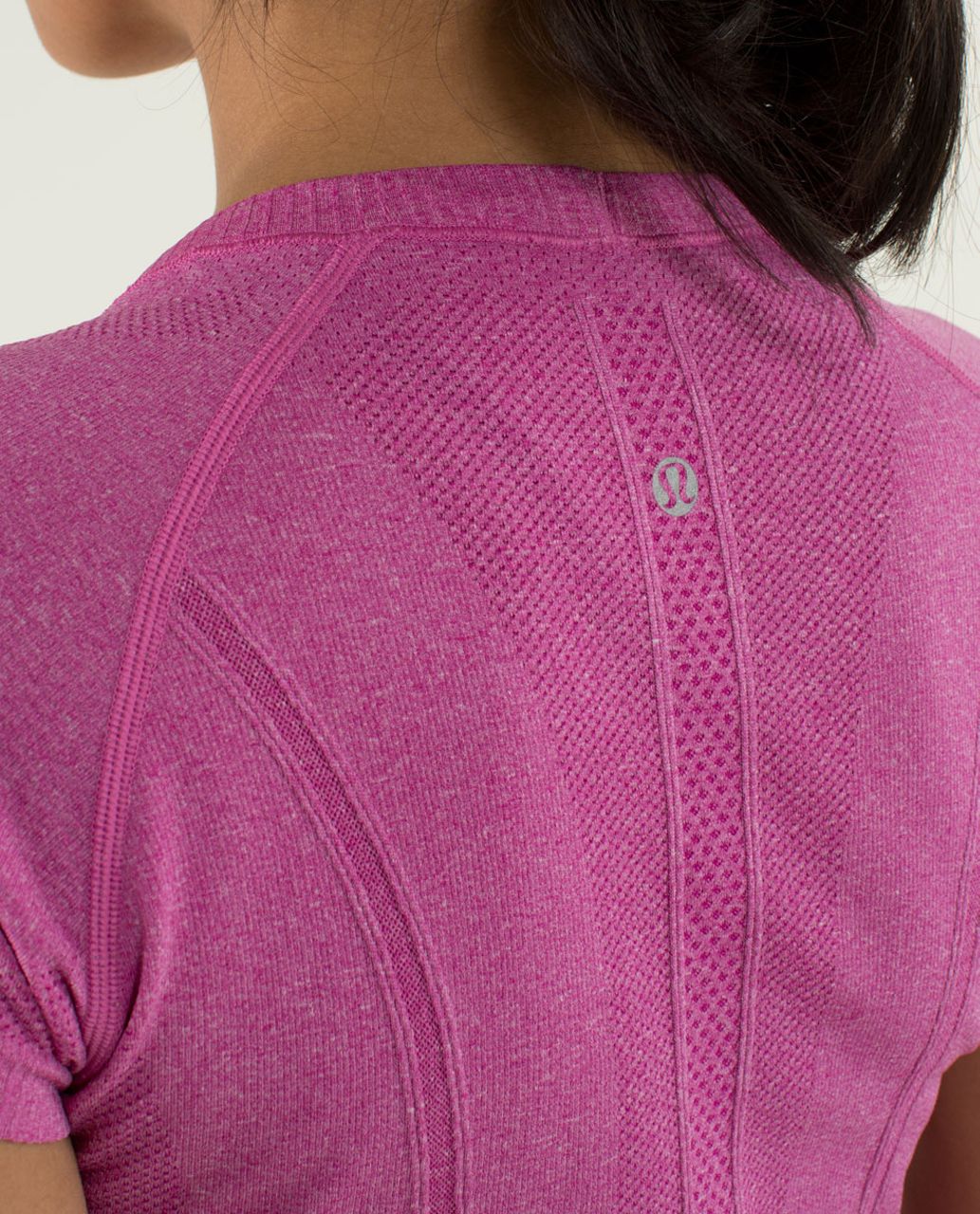 Lululemon Run:  Swiftly Tech Short Sleeve - Heathered Raspberry