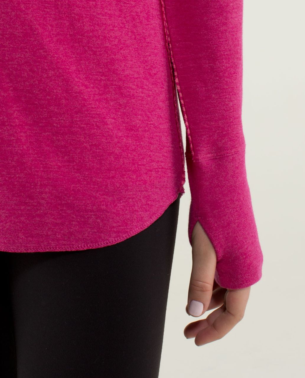 Lululemon Open Your Heart Long Sleeve - Heathered Raspberry / Classic Stripe Heathered Raspberry Guava Lava / Heathered Raspberry